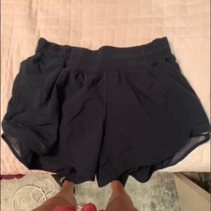 Navy hotty hot lulu lemon shorts